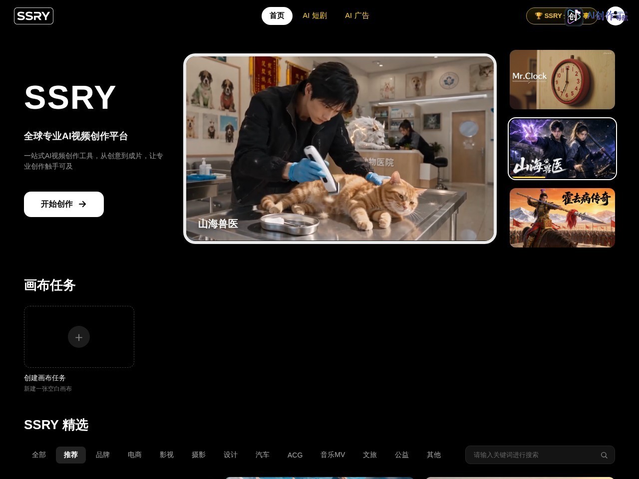 SSRY 网站截图